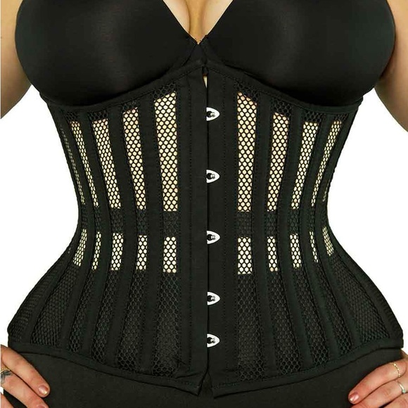 Mesh Hourglass Curve Waspie Underbust Corset : CS-201 - Picture 1 of 2
